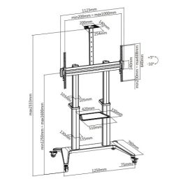 Pedestal con Ruedas para TV 70 a 120