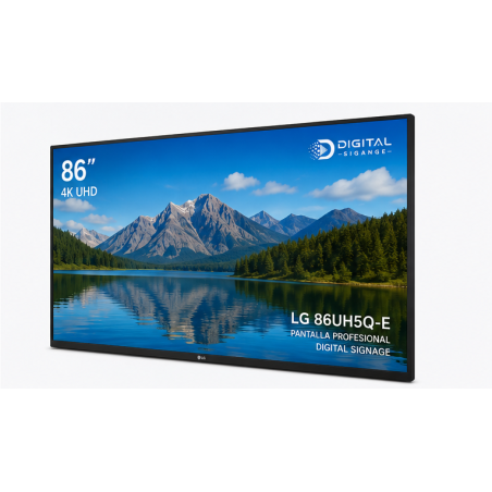 LG 86UH5Q-E – Pantalla Profesional Digital Signage 86” 4K UHD, 24/7 con webOS