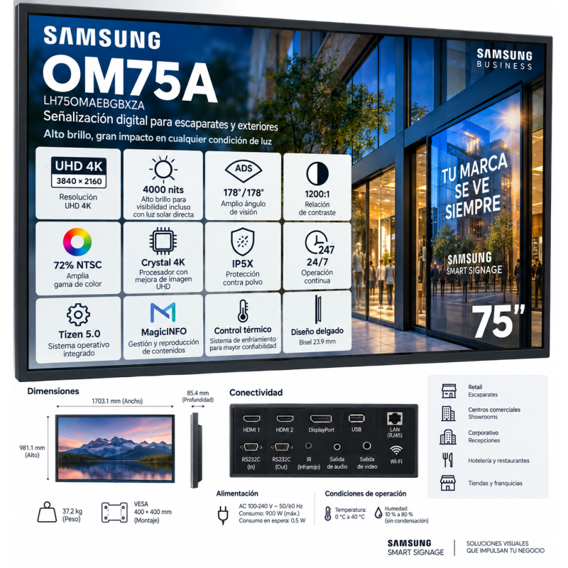Samsung OM75A 75” 4K 4000 Nits
