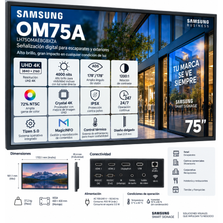 Samsung OM75A 75” 4K 4000 Nits