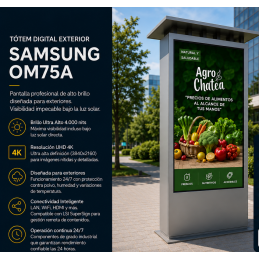 Tótem Digital 75” 4K 4000 Nits Samsung